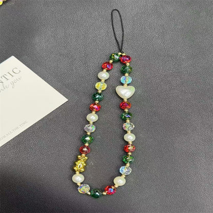 Buntes Perlen Charm Halskette Brehn