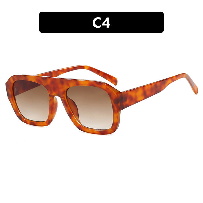 Damen oversized Sonnenbrille mit markantem Rechteckrahmen Brehn