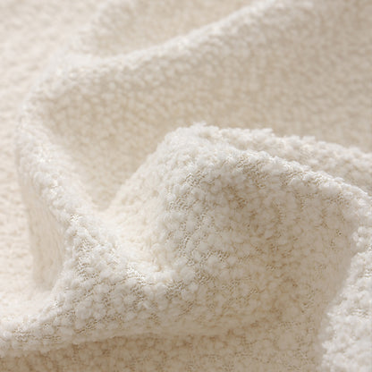 Rechteckiges Bouclé-Lumbar-Kissen mit strukturierter Teddy-Oberfläche Brehn