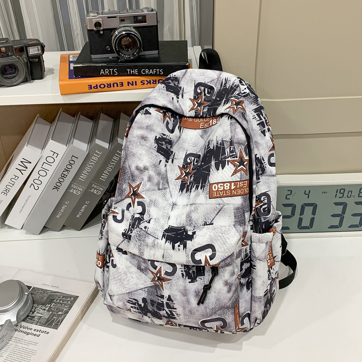 Stylischer Grafik-Rucksack Brehn