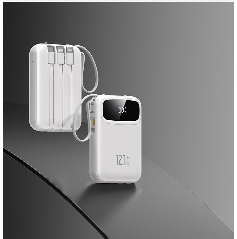 tragbare Powerbank mit integriertem Multikabel Brehn