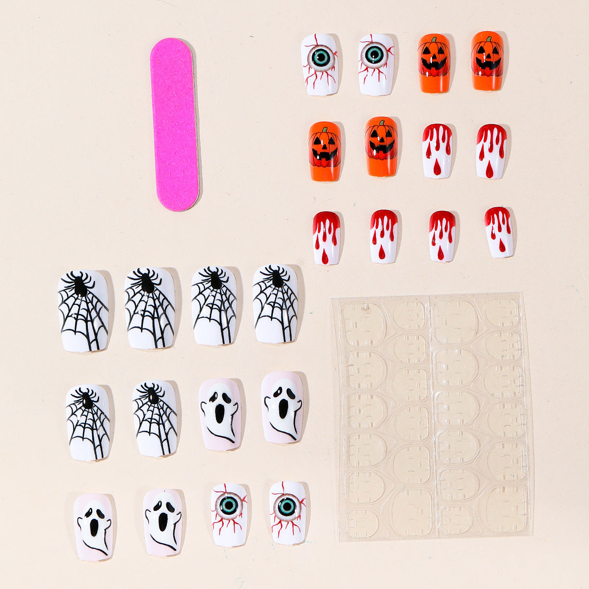 Halloween-Themen 3D Acryl Nagelkunst Set Brehn