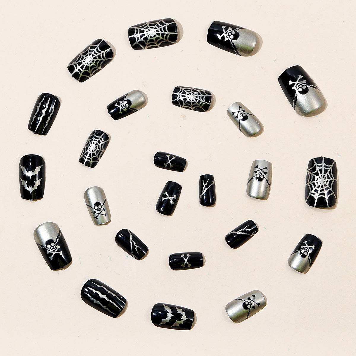 Gothic-Themen Acryl Nagelkunst Verlängerungen Brehn