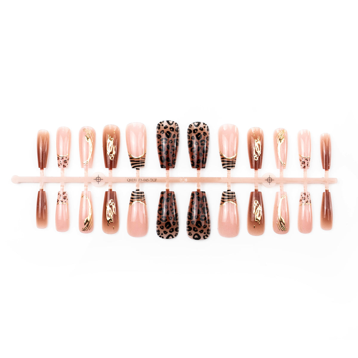 Animal Print Press-On Nail Art Set Brehn