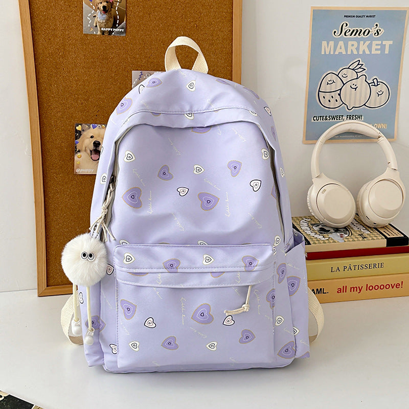 Verspielter Herz-Muster-Rucksack