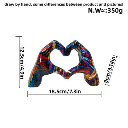 Stylische Hand-Skulpturen mit buntem Design Brehn