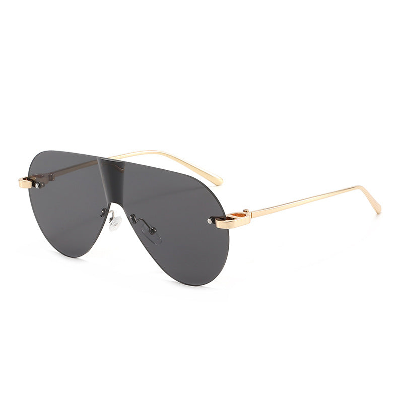 Damen Oversized Sonnenbrille im modernen Aviator-Stil Brehn