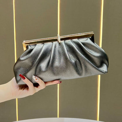Faltete Texturierte Abend Clutch