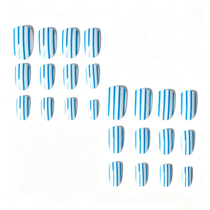 Gestreiftes Nagelkunstset