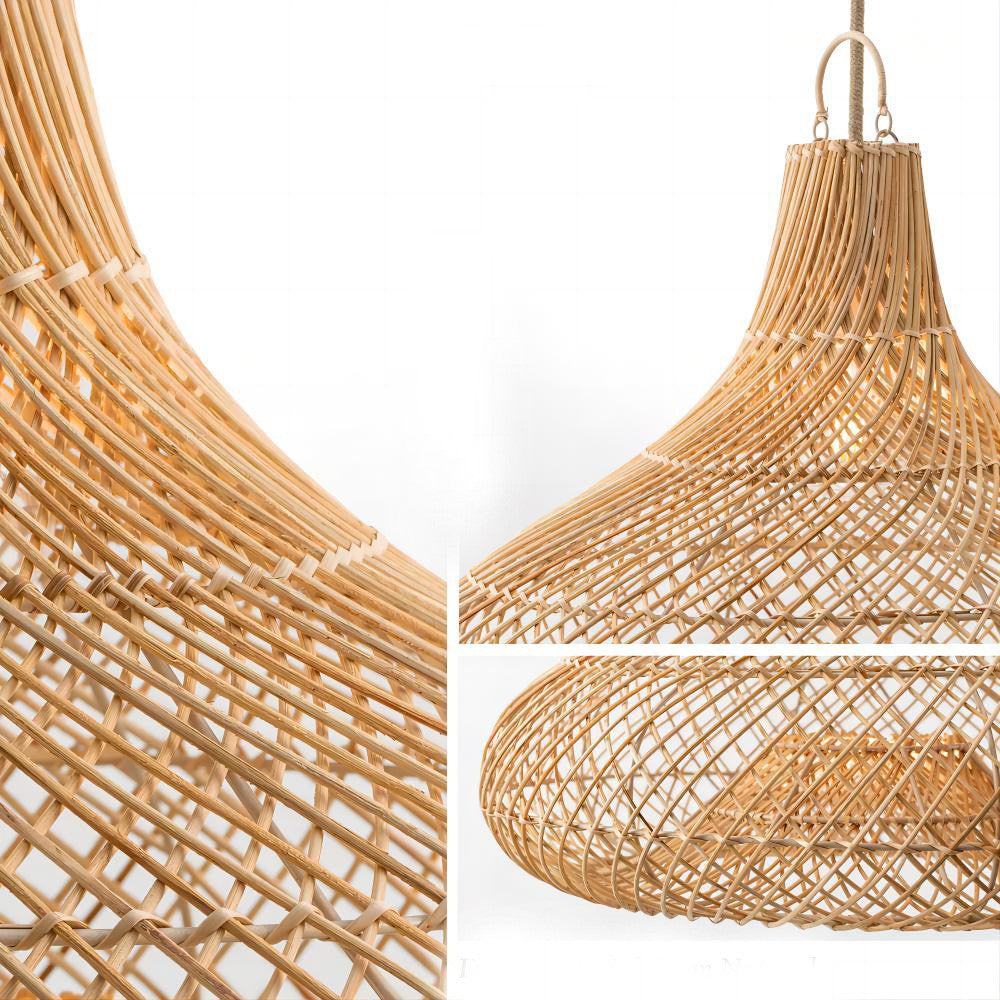 Dekorative Hängeleuchte Aus Rattan Brehn