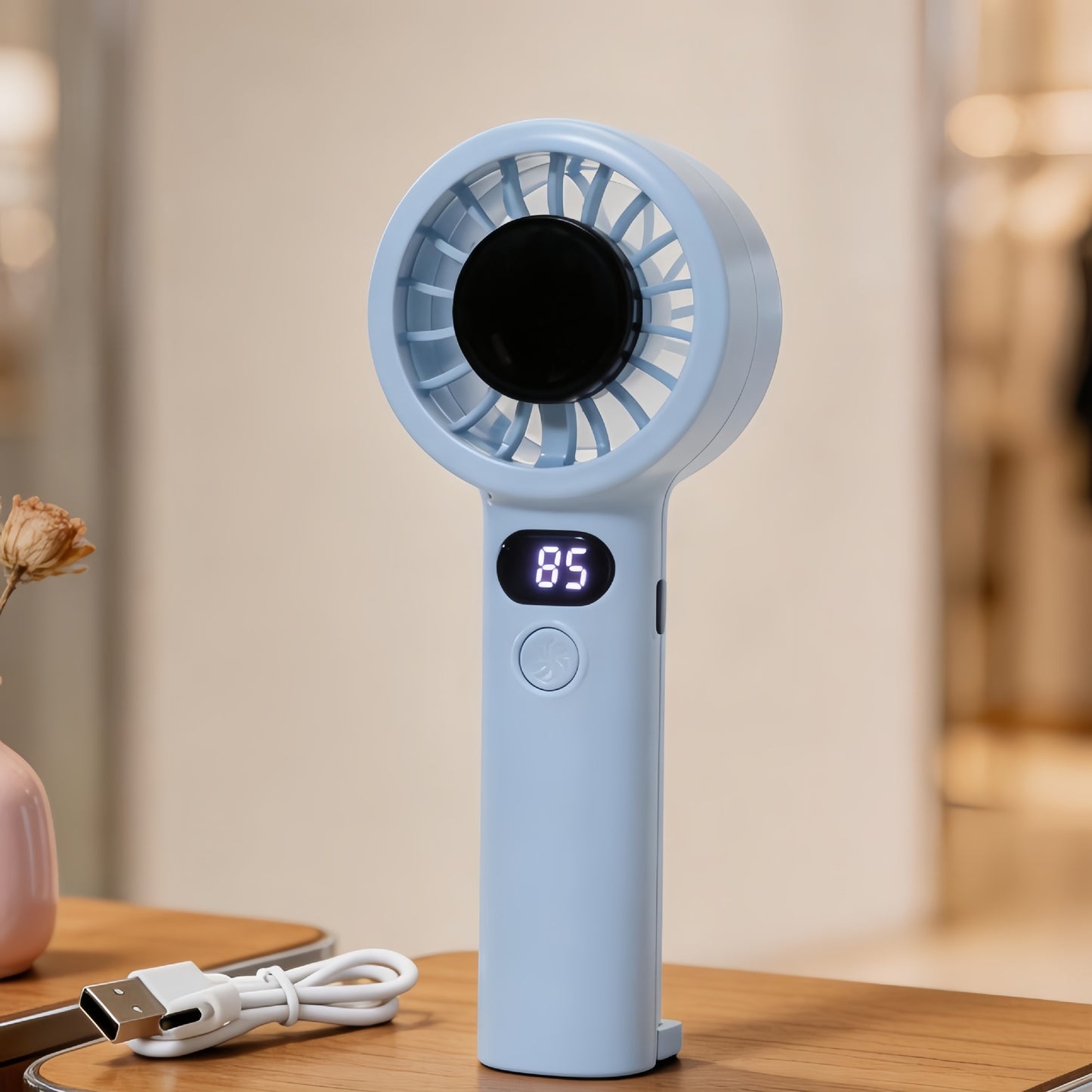 Damen tragbarer Mini-Ventilator mit süßem Tierdesign und USB-Ladefunktion Brehn