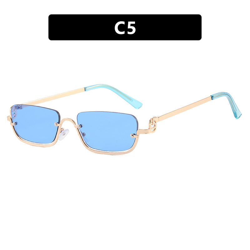 Damen Modische quadratische Sonnenbrille mit elegantem Metallgestell Brehn