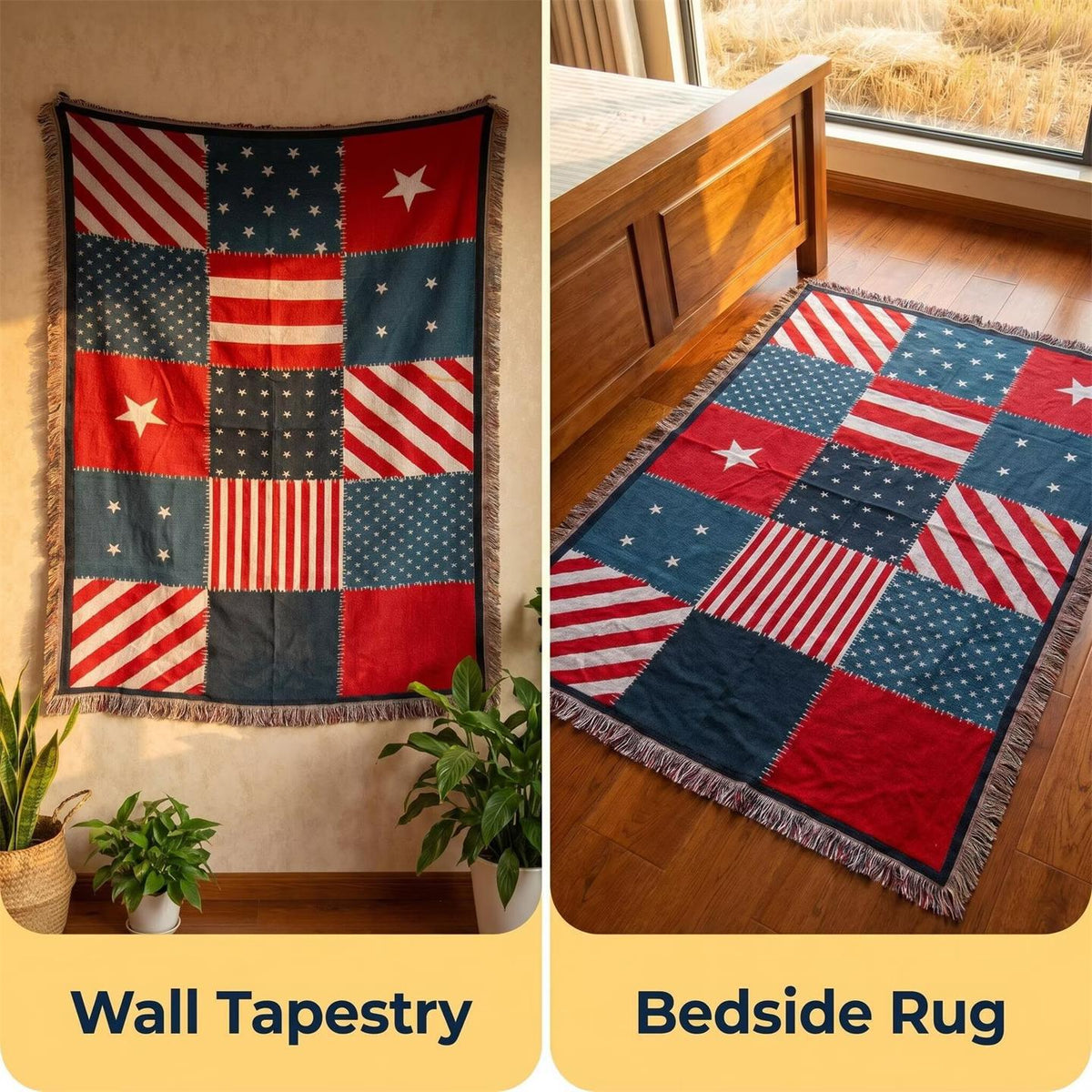 Americana gemusterter Sofabezug