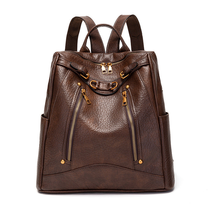 Vielseitiger multifunktionaler Leder-Rucksack