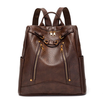 Vielseitiger multifunktionaler Leder-Rucksack