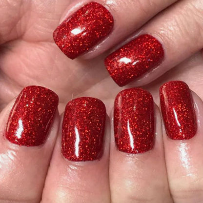Funkelnde Glitter-Nagelverlängerungen