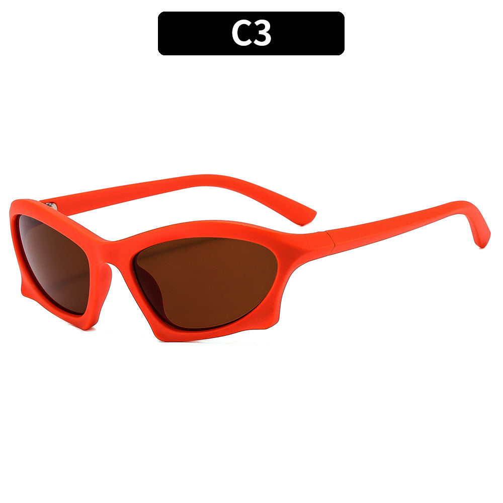 Skulptierte Retro Katzenaugen-Sonnenbrille