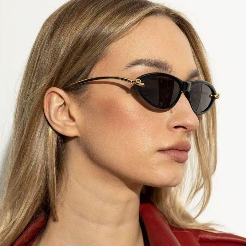 Damen Cat-Eye Sonnenbrille mit elegantem Metallrahmen und schützendem UV-Filter Brehn