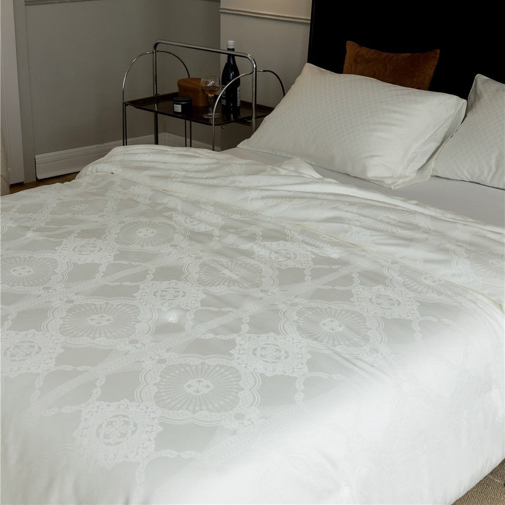 Luxus Jacquard Medaillon Baumwolle Satin Bettwäsche Set