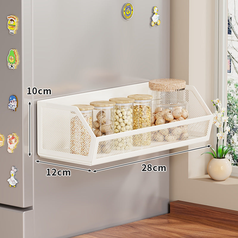 Magnetischer Mesh-Wandkorb für die seitliche Aufbewahrung im Kühlschrank