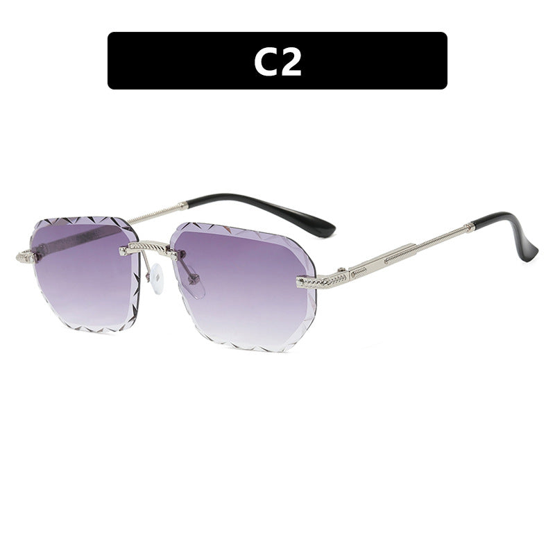 Damen geometrische Sonnenbrille mit verspiegelten Gläsern und robustem Rahmen Brehn