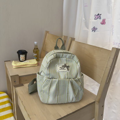 Stilvolle kleine karierten Muster Rucksack Brehn