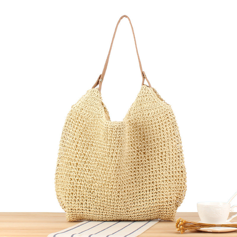 Handtasche Aus Handgeknüpftem Naturmaterial mit Übergroßem Stauraum Brehn