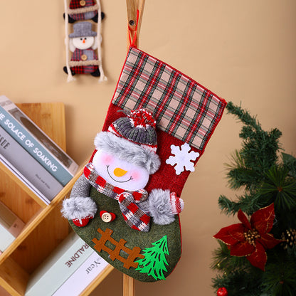 Weihnachtsstrumpf mit kreativen Motiven Brehn
