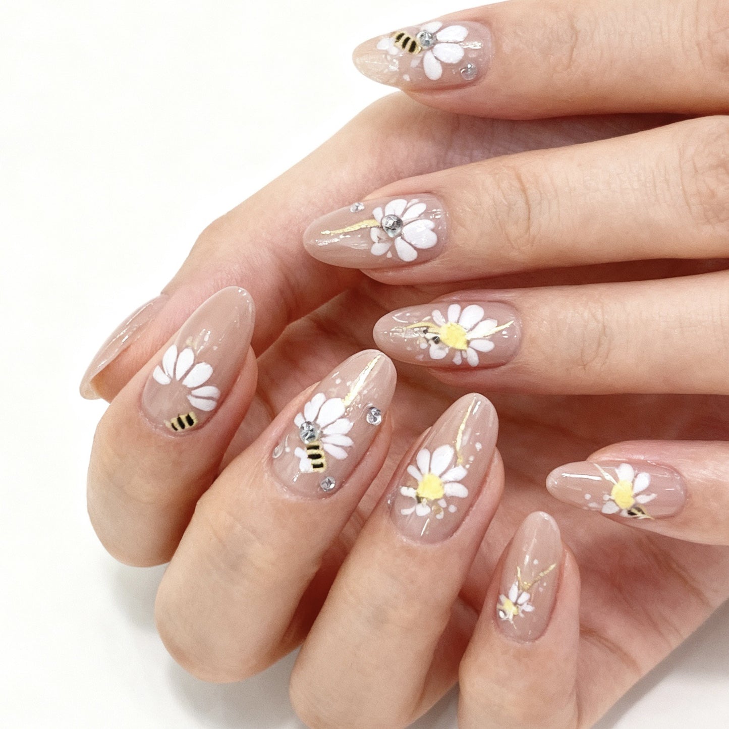 Künstlerische Blumeneindruck-Nagelspitzen Brehn
