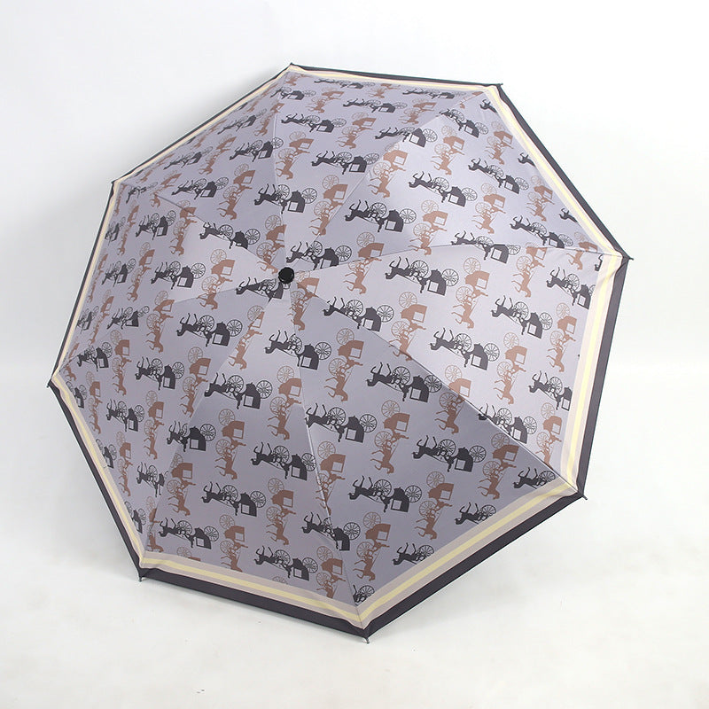Damen Falt-Regenschirm mit einzigartigem Tiermotiv Brehn