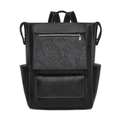 Multi-Taschen Echtes Leder Rucksack Brehn