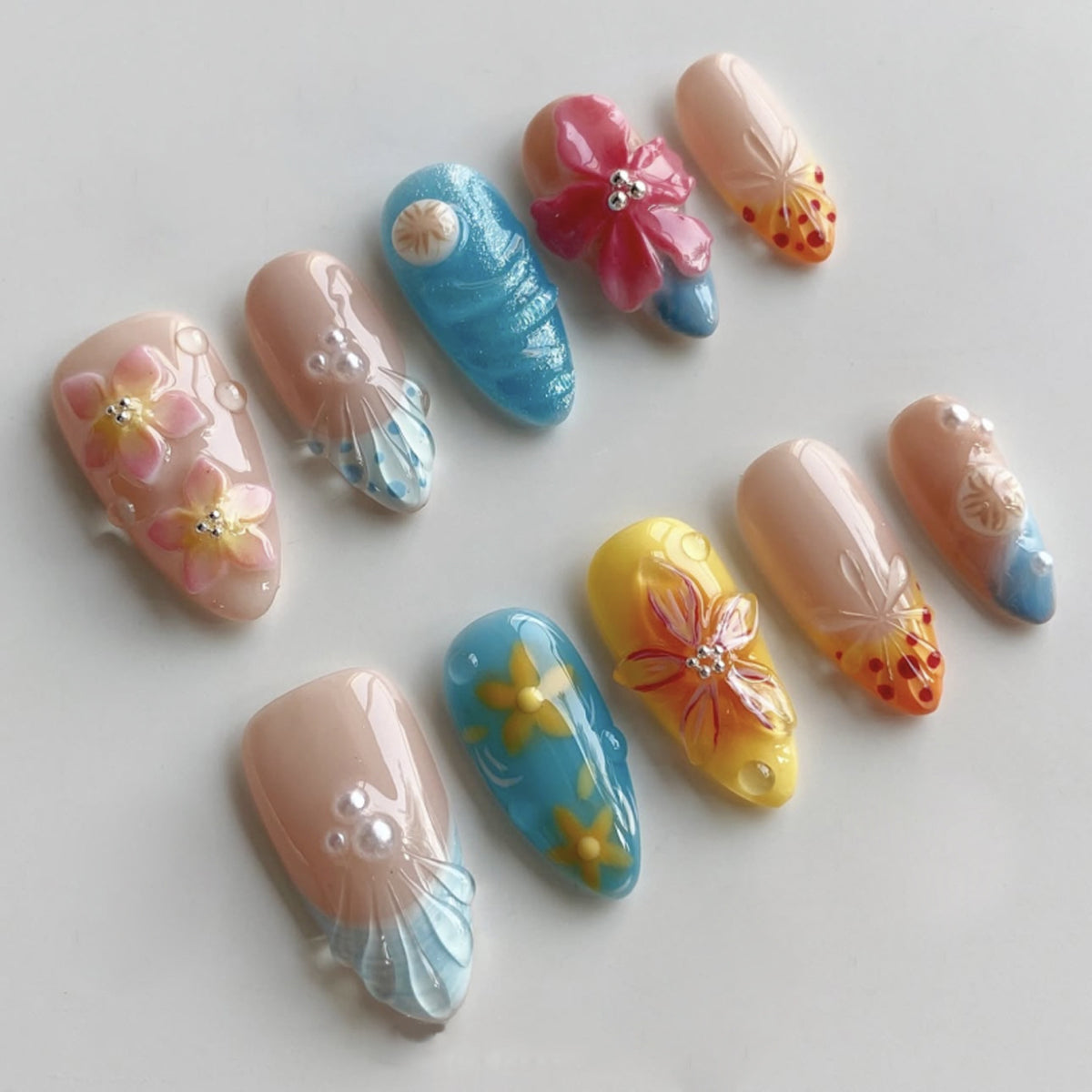 Künstliche Blumen-Nagelkunst Brehn
