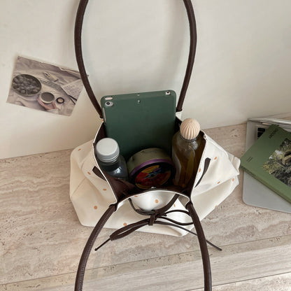 Elegante Wildleder Tote Tasche mit Schleifen-Detail