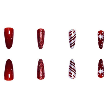 Festliche Feiertags-Stiletto-Nagelkunst Brehn