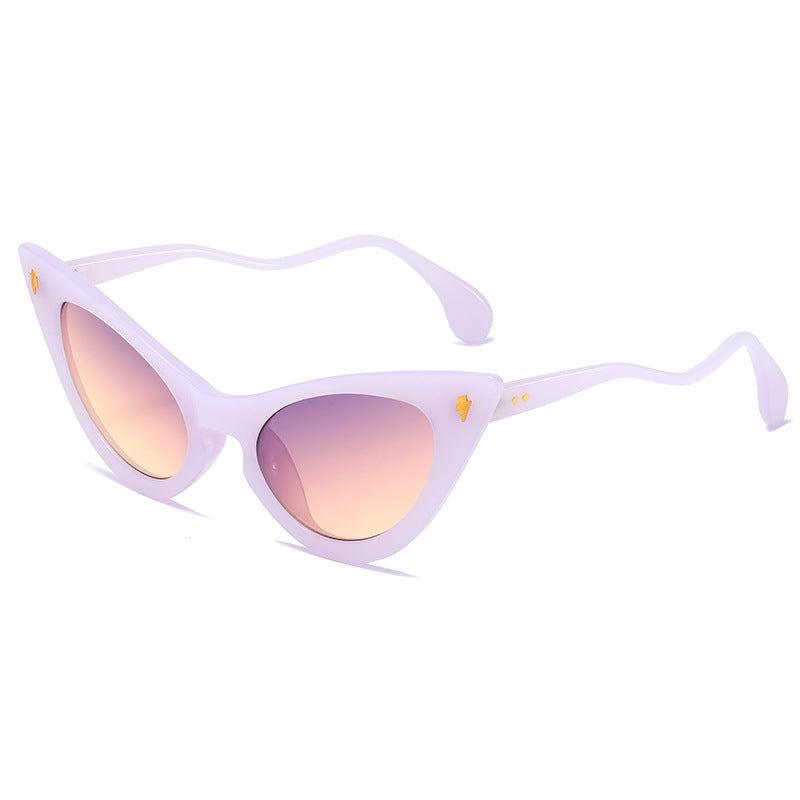 Damen Cat-Eye Sonnenbrille mit verspiegelten Gläsern und elegantem Detail Brehn