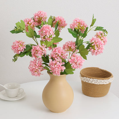 Künstlicher Hydrangeazweig mit lebhaften Blüten und detailreichen Blättern Brehn