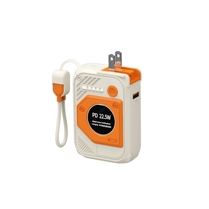 Tragbare Powerbank mit Multifunktionalem Integrierten Ladekabel Brehn