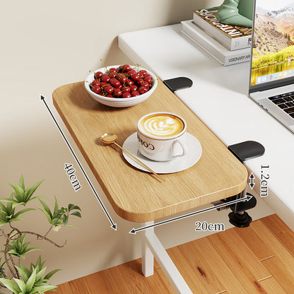 Clamp-On Erweiterbarer Schreibtisch-Seitentischregal mit breiter glatter Oberfläche und schlanker verstellbarer Klammer