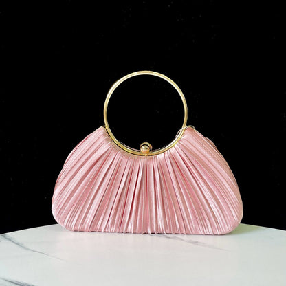 Faltbare Abendhandtasche mit Metallring