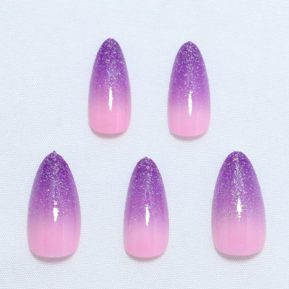 Gradient Glitter Ombre Press-On Nail Set Brehn