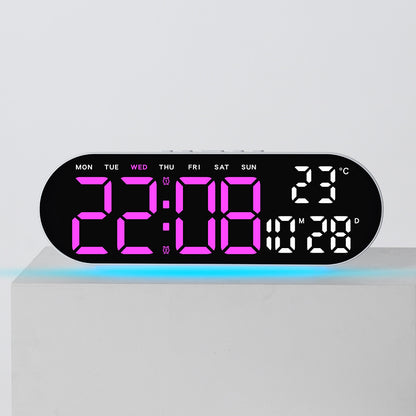 Digitaler Wecker mit Multifunktionalem Led-Display und Integrierter Thermometerfunktion Brehn