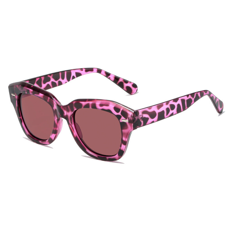Damen stylische Sonnenbrille im modernen Design mit transparentem Rahmen Brehn