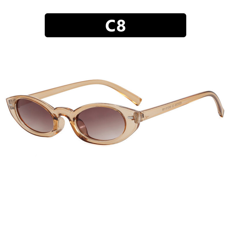 Damen Cat-Eye Sonnenbrille mit modernem transparentem Rahmen Brehn