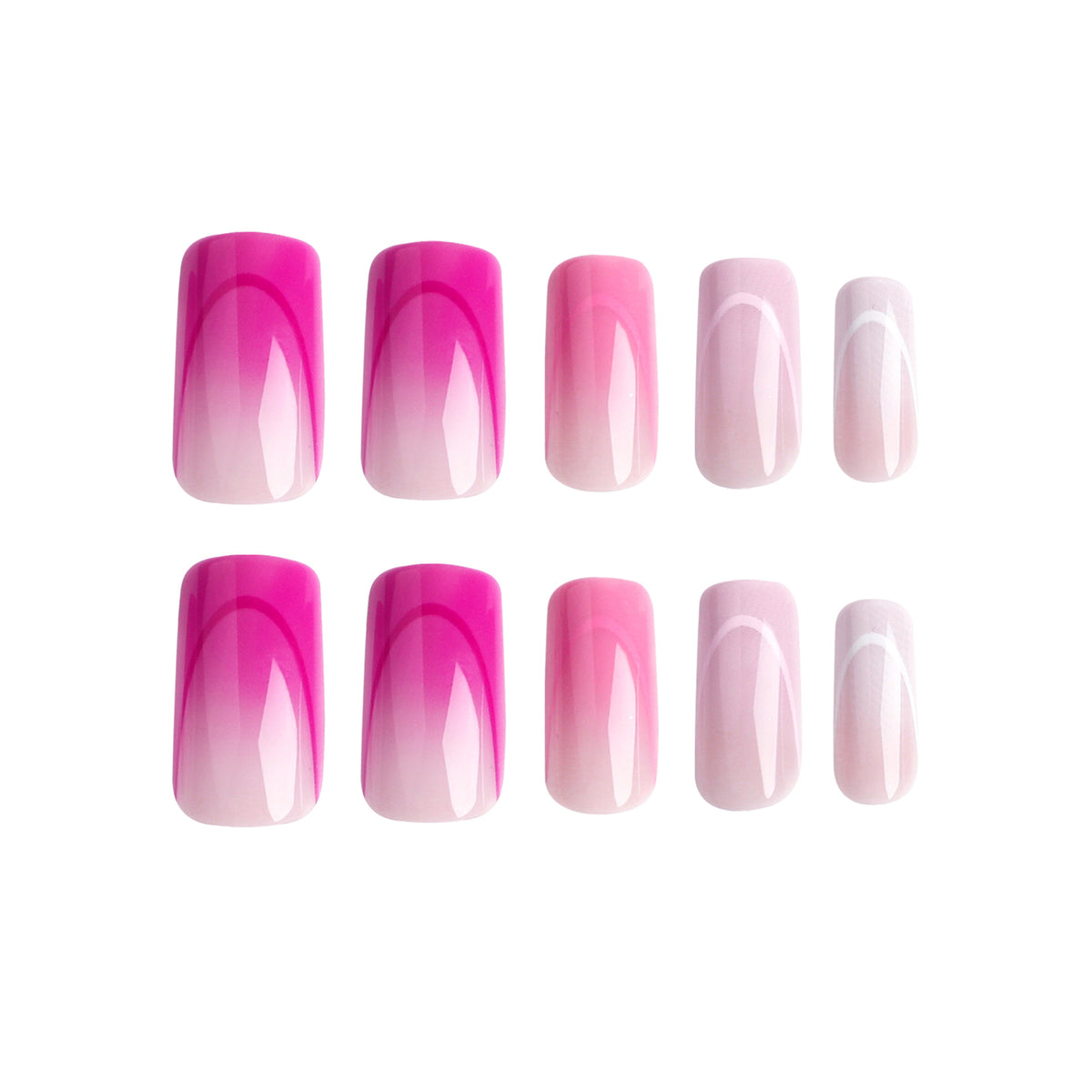 Kunstvolle Nagelverlängerungen mit eleganten Ombre-Effekten Brehn
