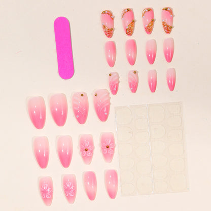 Elegante Blumen 3D Nagelkunst Brehn