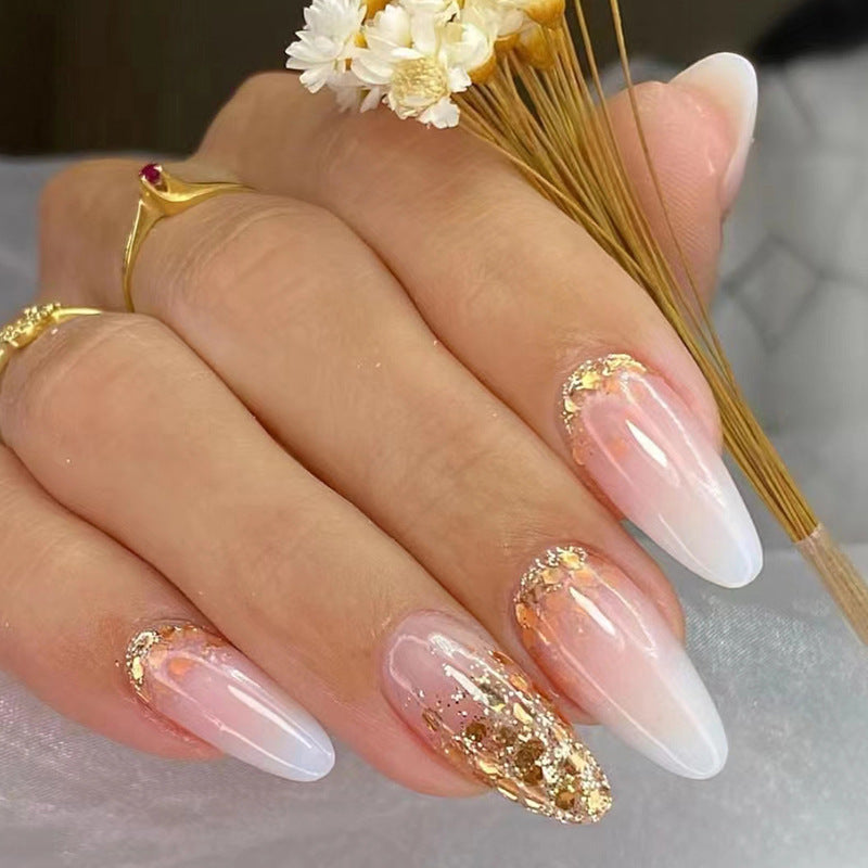 Elegante Glitter Gel Nagelspitzen Brehn