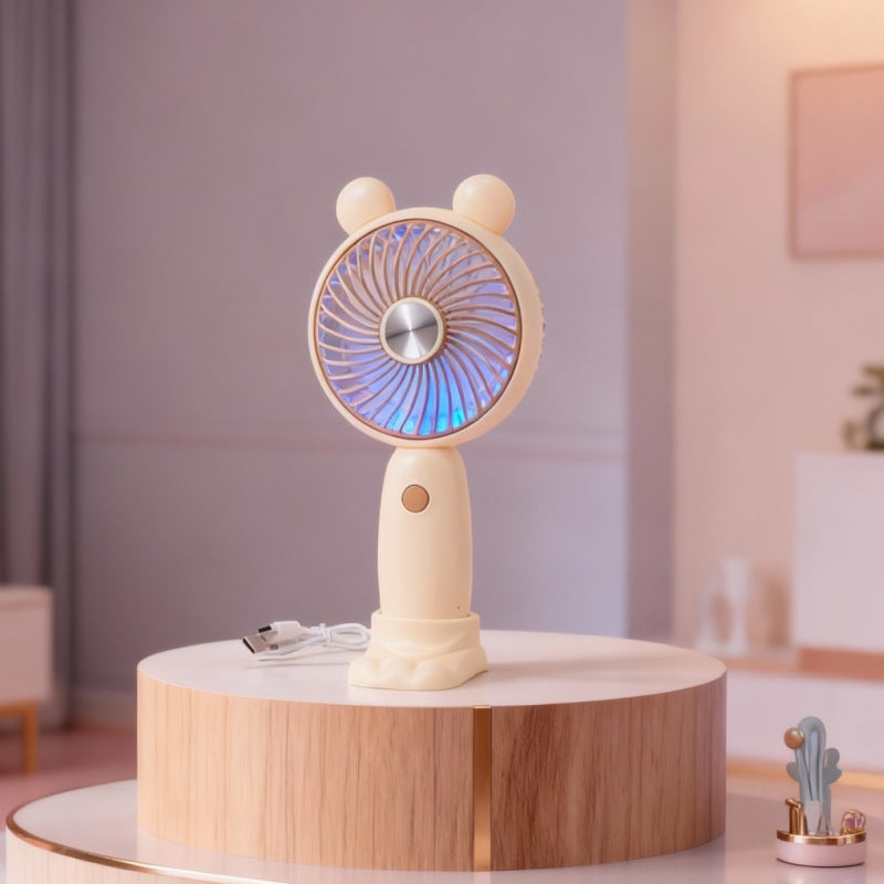 Damen Tragbarer Handschwenkventilator mit LED-Beleuchtung Brehn