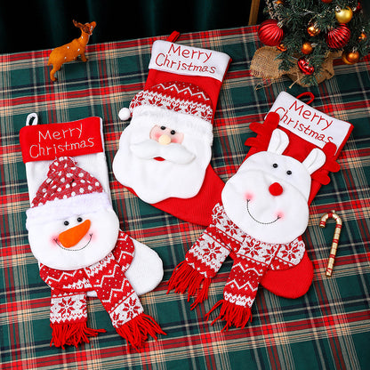 Weihnachtsstrumpf mit Schneemann-Motiv Brehn