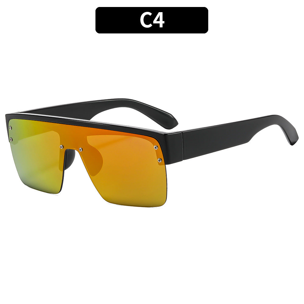 Oversized Tierdruck Shield Sonnenbrille