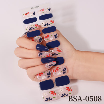 Künstlerische florale Nail Wraps